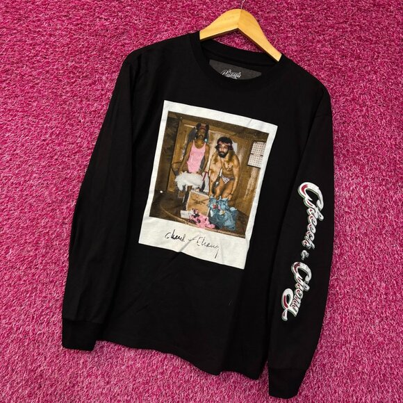 Cheech & Chong 90's Era Photo Print Long Sleeve T-Shirt Small - Picture 3 of 3